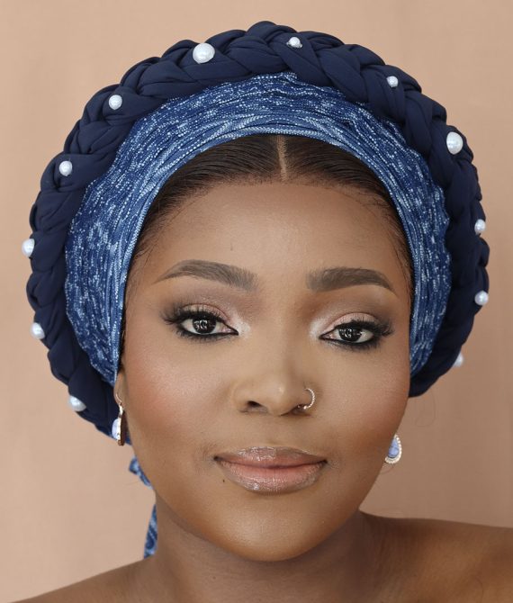 Braided Circle Gele with Beads
